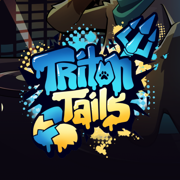 Triton Tails Graffiti Sticker